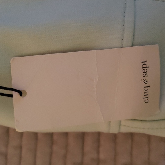 Nwt, Cinq a sept mint green bow detail fit and flare dress. - Picture 5 of 8